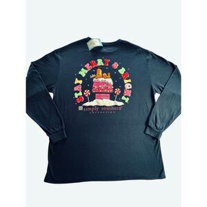 SIMPLY SOUTHERN WOMEN’S LARGE “STAY MERRY & BRIGHT”  Long Sleeve Tshirt